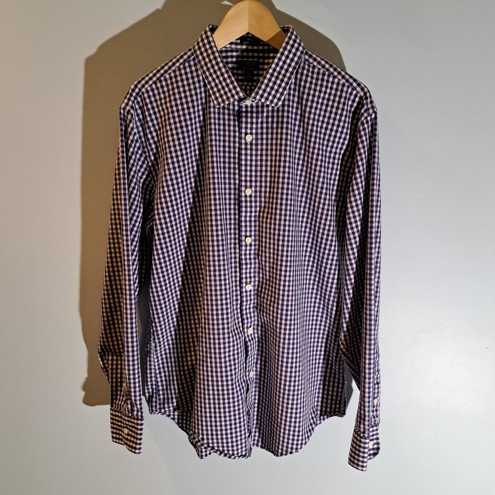 J. Crew men's XL Slim Fit Performance long sleeve button down shirt style #AS989